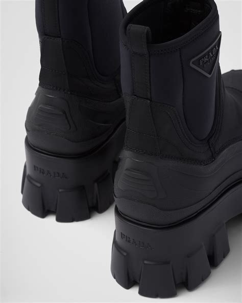 prada nylon.|Prada nylon boots.